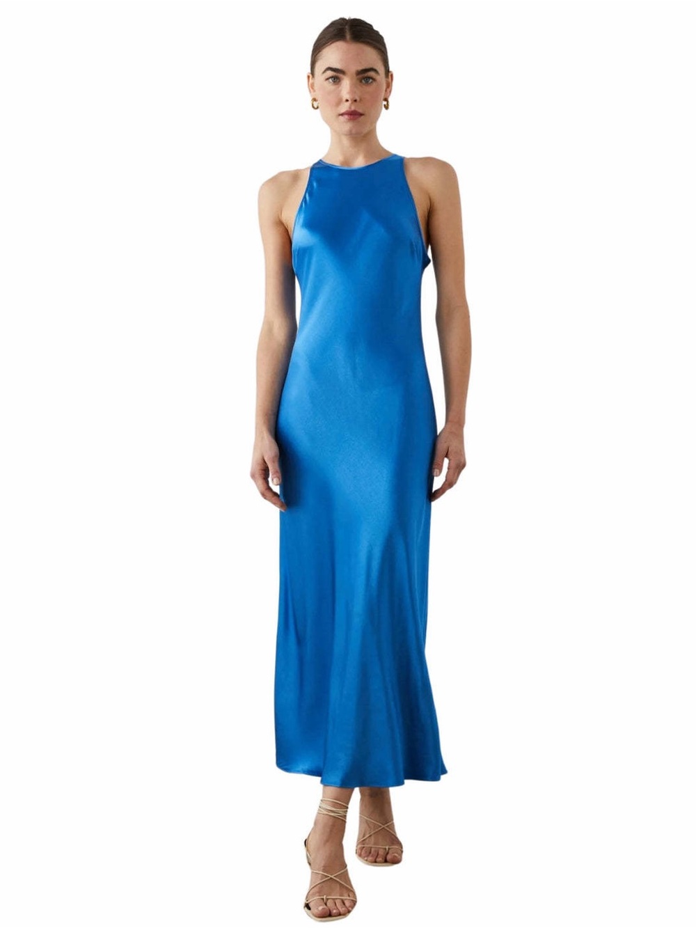Rails Satin Slip Maxi Dress - Blue
